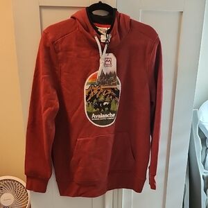 Avalanche Men's Deep Red Graphic Hoodie